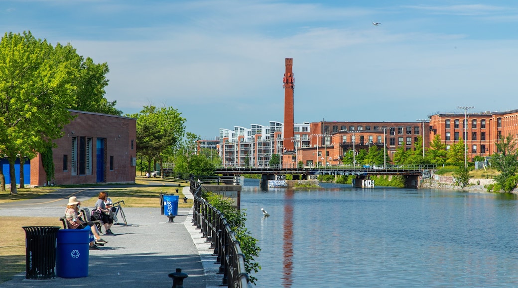 Lachine Canal National Historic Site showing a park and a river or creek