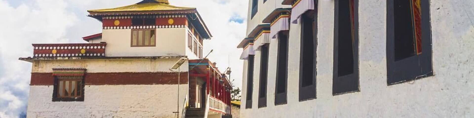 One of our favourite shots from Tawang monastery in Tawang, Arunachal Pradesh state, northeast India. 📿Tawang monastery is the largest Buddhist monastery in India and the 2nd largest in the world, only surpassed by Potala palace in Lhasa, Tibet. 💫It's a colossal, self-contained medieval citadel and built across three different levels and harbouring hundreds of resident monks.
In this image, you are observing the approach to the main courtyard of the monastery. Jili is leaning against the whitewashed wall of the principal prayer house, which enshrines a huge Buddha statue.
How elegant and refined those windows are!
To the left are monks’ residential buildings with their distinctive yellow roofs. ✨That graceful edifice in the distance, situated right at the entrance to the main courtyard, is where you will find butter lamps 🔥burning inside a small room on the upper level. There is also a balcony up here where one can indulge in a magnificent panoramic view overlooking Tawang.
We will have to show you that wonderful view another time.
⭐️So now tell us, how does this image make you feel? Is this the image that comes to your mind when somebody mentions the word India 🇮🇳? Do you think many people fail to grasp how diverse India truly is and dismiss it as a travel destination as a result?