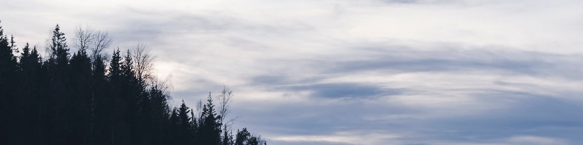 Evening by the Steffensrudtjernet Lake, Toten, Norway, in November.