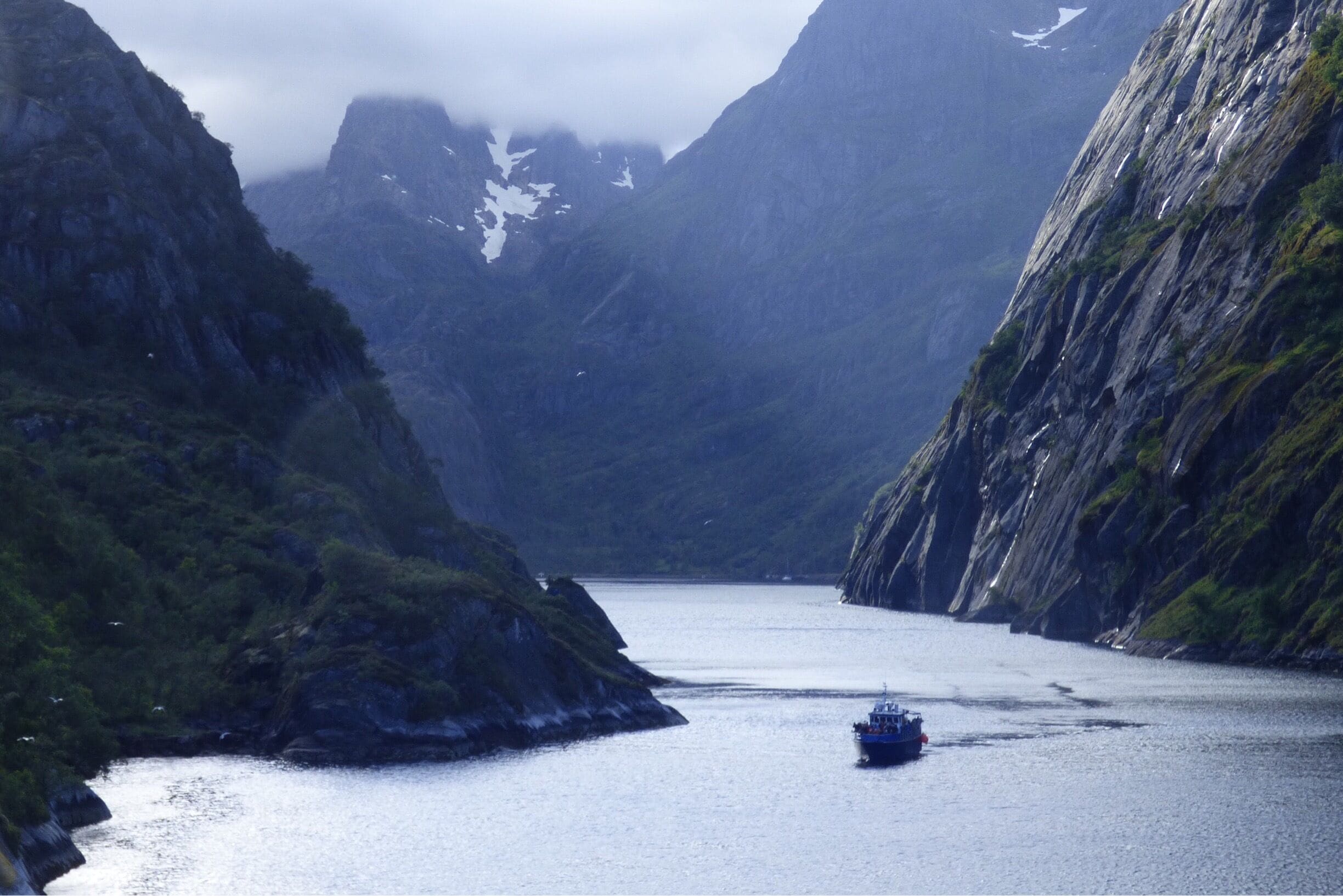 Leaving the Trollfjord.