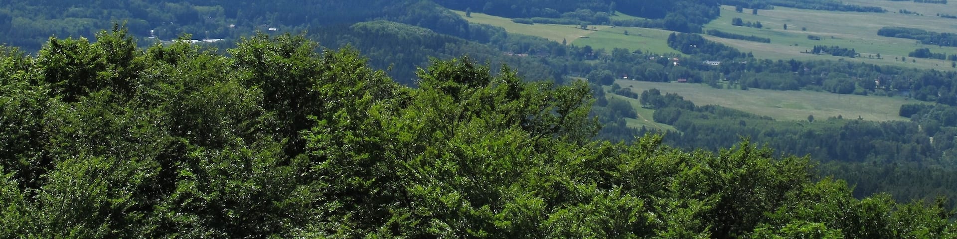 View from hill Jedlová, landscape park Lužické hory in Děčín District