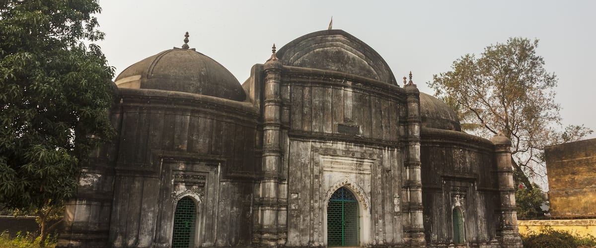 An old mosque in the archaeological site of Pandua, a historic city which was the capital of the Bengal Sultanate between the 14th and 15th centuries AD.