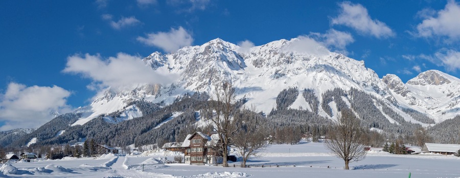 Dachstein massif in winter, Styria, Austria
