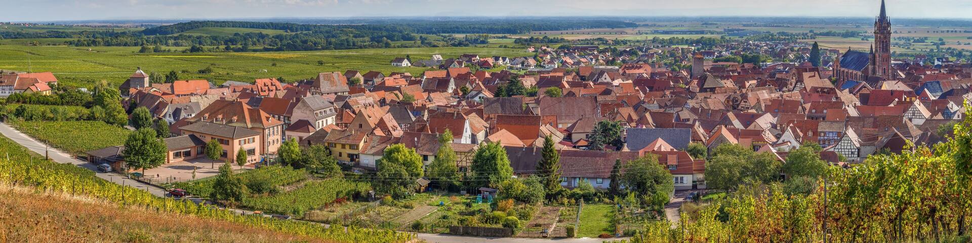 Panoramic view of Dambach la Ville, Alsace, France