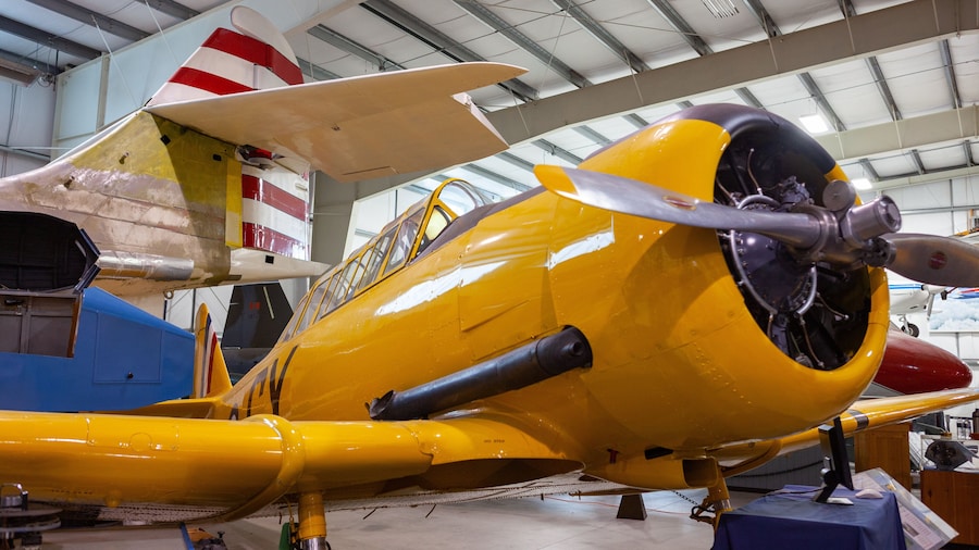 Atlantic Canada Aviation Museum which includes aircraft and interior views