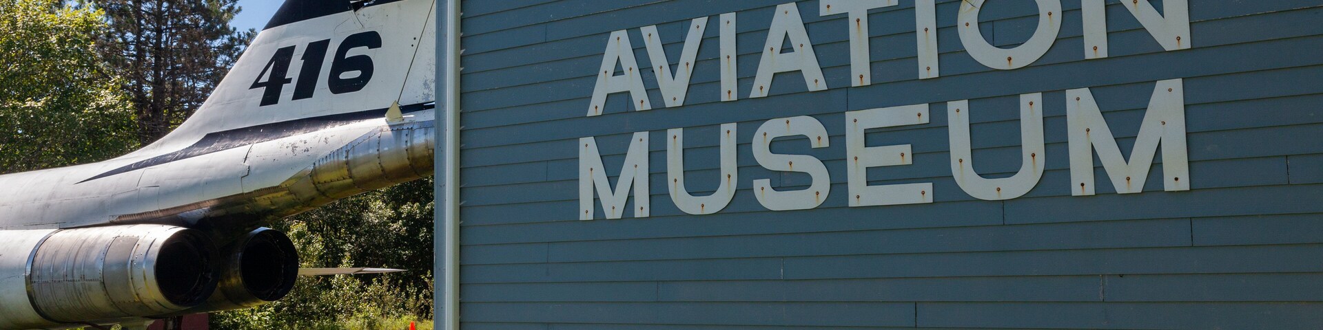 Atlantic Canada Aviation Museum which includes signage and aircraft