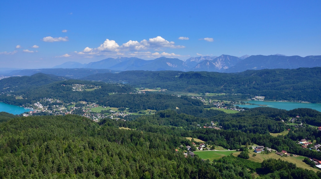 Blick zum Woerthersee und Keutschacher See in Kärnten