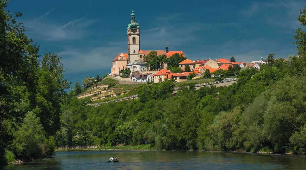May 2017
Mělník Castle, Czech republic
Mělník a smaller town in the Central Bohemian Region of the Czech Republic. It lies at the confluence of the Labe and Vltava rivers, to biggest Czech rivers, approximately 35 km north of Prague.
In the 5th and 6th century many Slavonic tribes lived here, and the tribe of Pšovans created its main settlement in Mělník. Saint Ludmila (the grandmother of the legendary Czech king Saint Wenceslaws), who married the Bohemian prince Bořivoj belonged to this tribe. In November 1274 Mělník gained the statute of town from king Přemysl Otakar II. and later became a dowry town belonging to queens of Bohemia.
The Mělník castle standing over the rivers confluence belongs to the most important sights of this town. The castle is built in the Renaissance style. Below the castle there are large wine cellars.
The St. Peter and St. Paul's Church from the end of 15th century with its 60 meters high tower with Baroque dome gives the iconic view of the city from the rivers and surroundings.