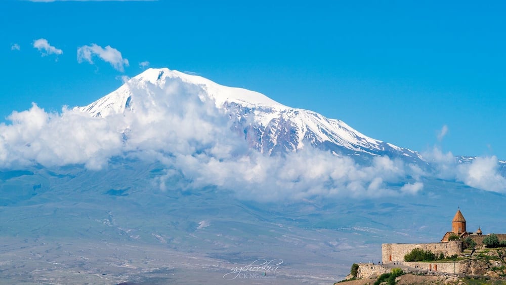 Khor Virap Monastery II Armenian
The Khor Virap is an Armenian monastery located in the Ararat plain in Armenia, near the closed border with Turkey, about 8 kilometres south of Artashat, Ararat Province, within the territory of ancient Artaxata.