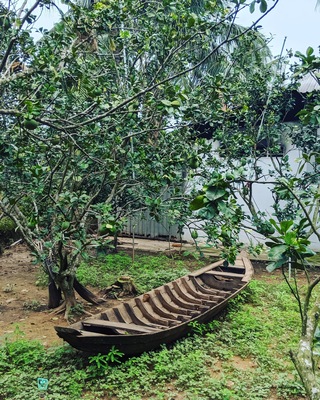 Coconut Island, Mekong Delta, Vietnam.
Abandoned boat on the island, which acts as a lunch stop during the Mekong Delta day trip.