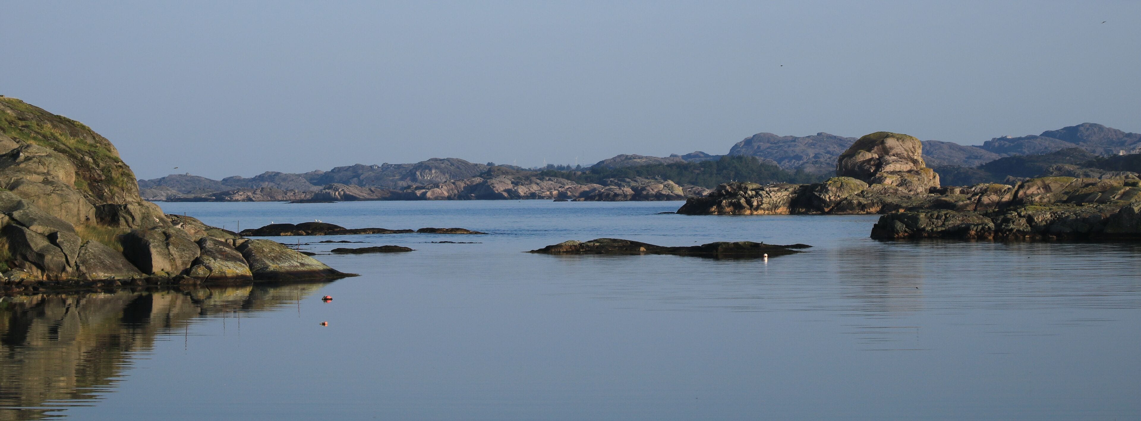 Anorthosite rock formations and North Sea, Rogaland, Norway.