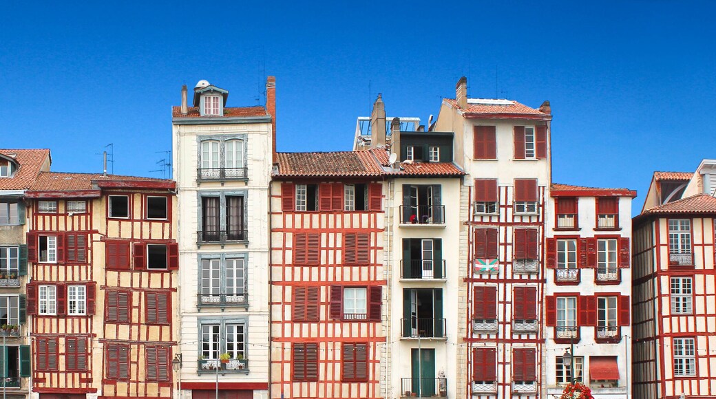 Bayonne : Façades le long de la Nive / Pays Basque - France