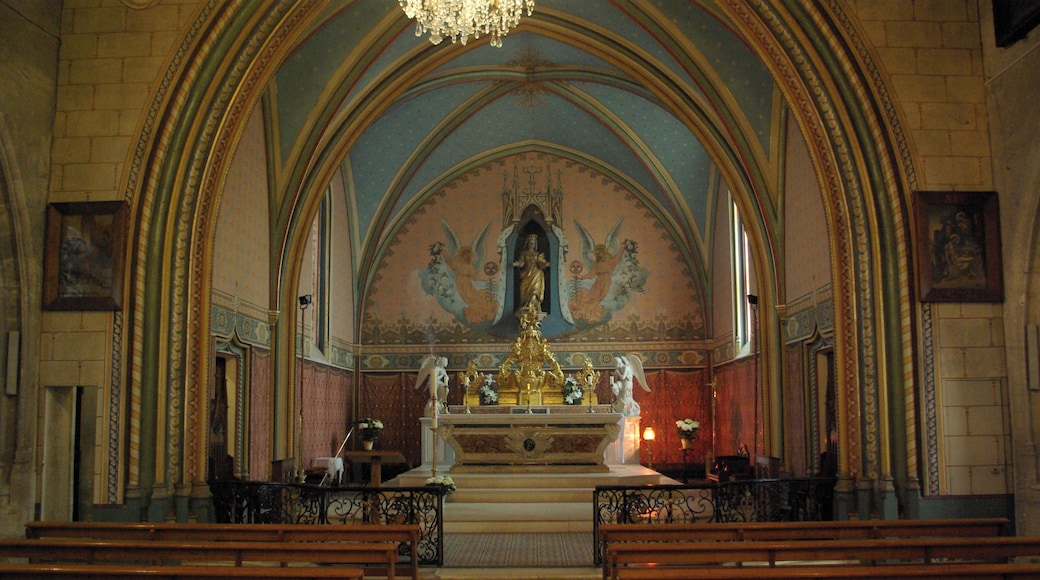 Inside of the church of Our Lady in Macau (Gironde, France). National Heritage Site of France.
