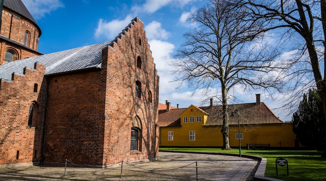 Roskilde cathedral, a UNESCO-listed Gothic building, Roskilde, historic town on the island of Zealand, west of Copenhagen, Denmark