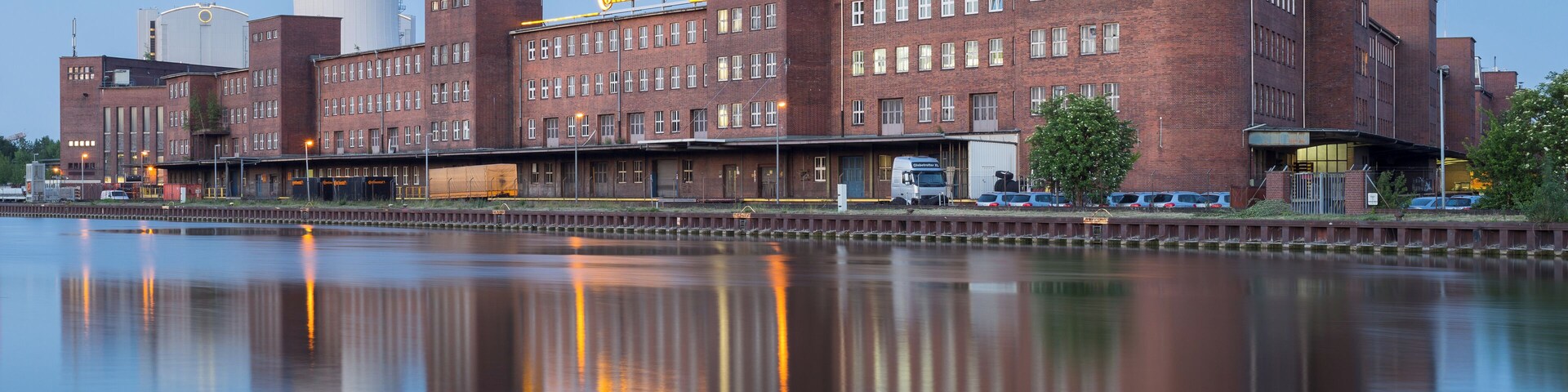 Tire factory of Continental AG located at Mittelland Canal in Stoecken quarter of Hannover, Germany.