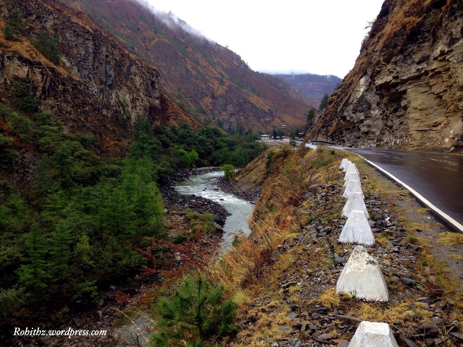 Very scenic road on the way to Thimphu from Phuentsholing ..