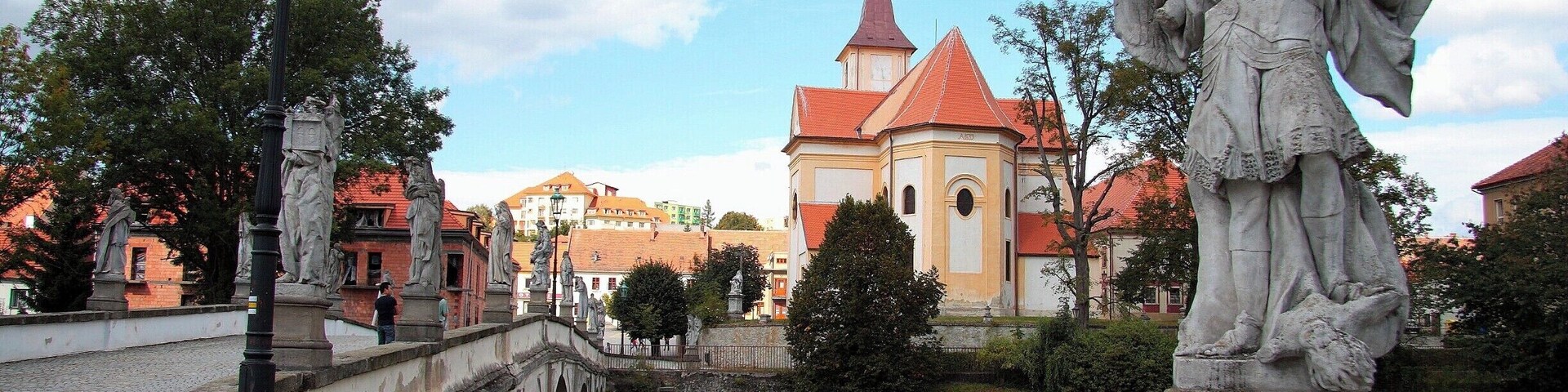 The town is known for "Little Charles Bridge", which is a smaller replica of the Charles Bridge in Prague. Also road (walking path to the Castle)