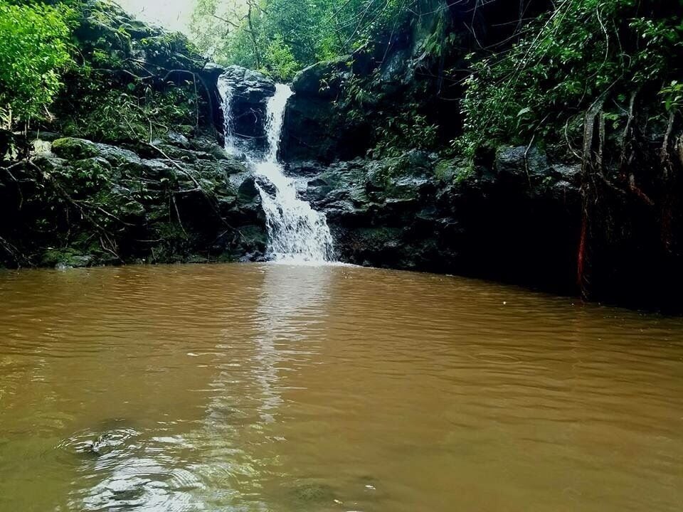 The Kalauao Falls is steep climbs and descents into the valley.   