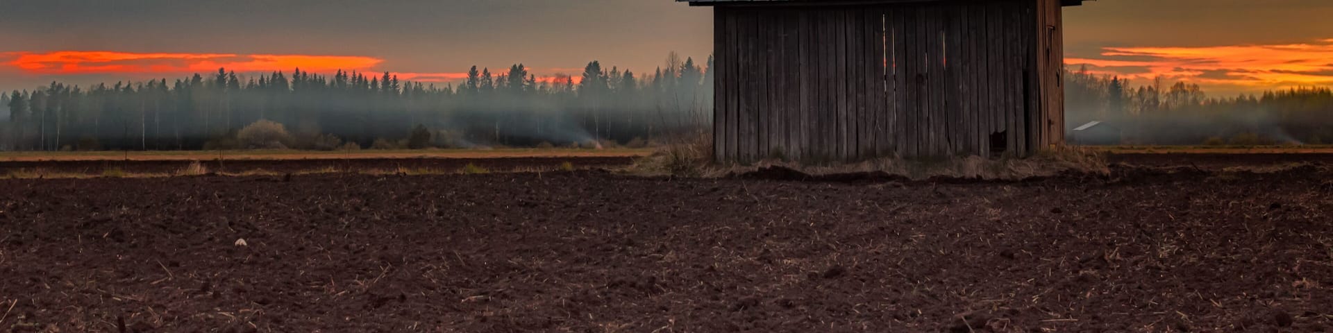 Barn House On The Burning Field