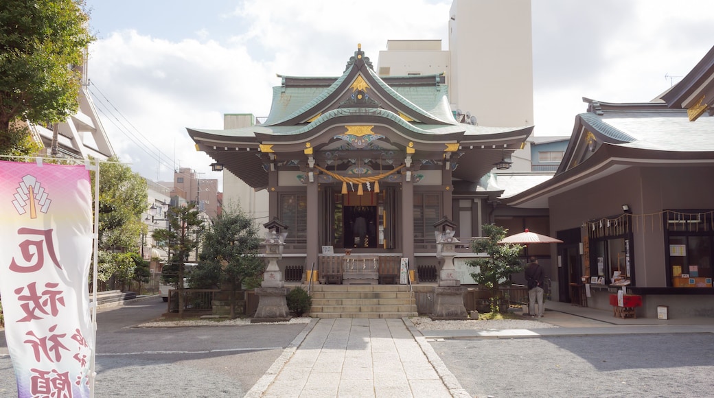 a main shrine of kashiwa jinja and empty path in sunny day