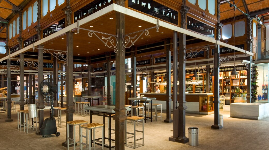 Mercado de San Miguel presenterar shopping och interiörer