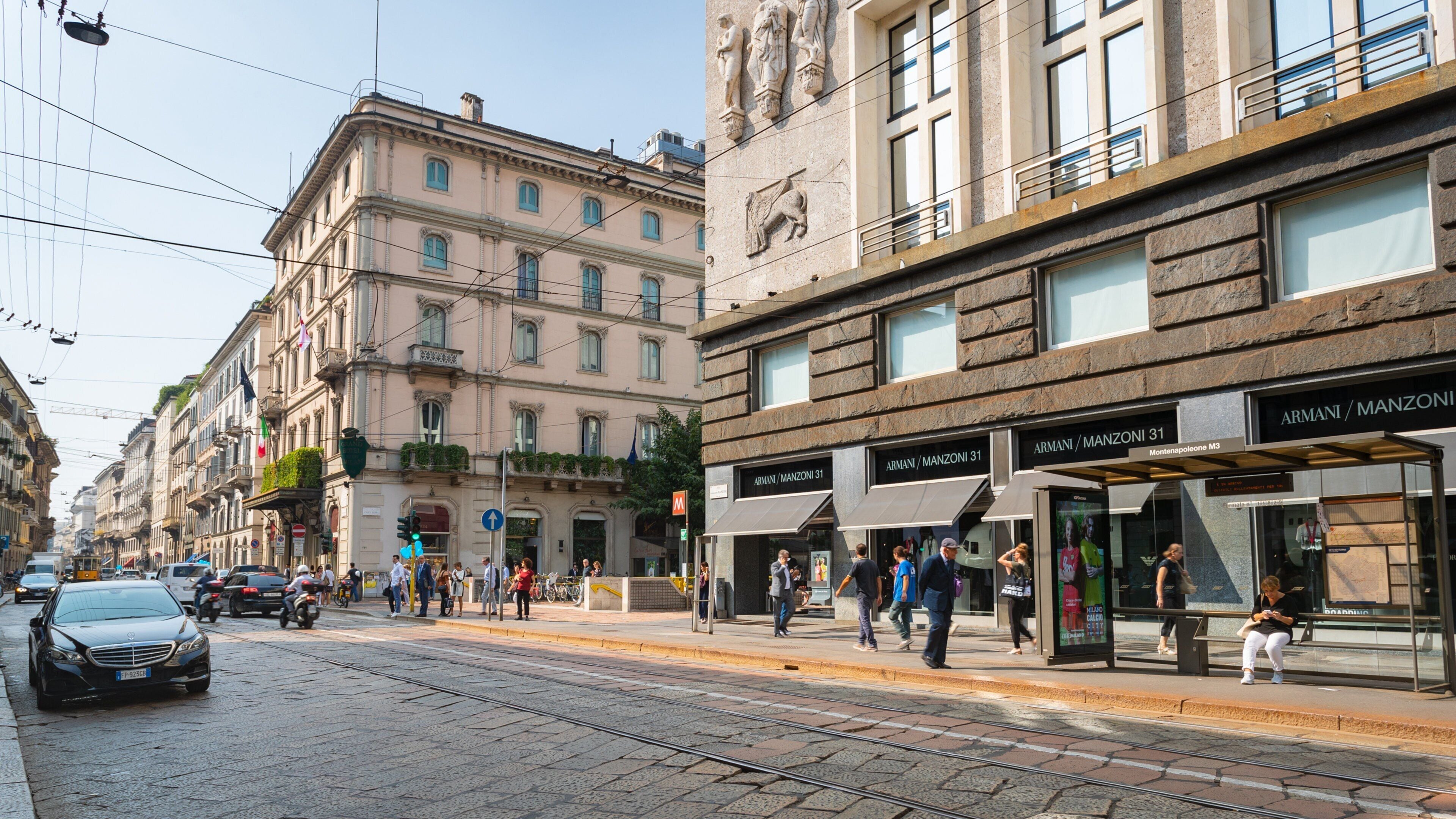 Armani Megastore which includes a city