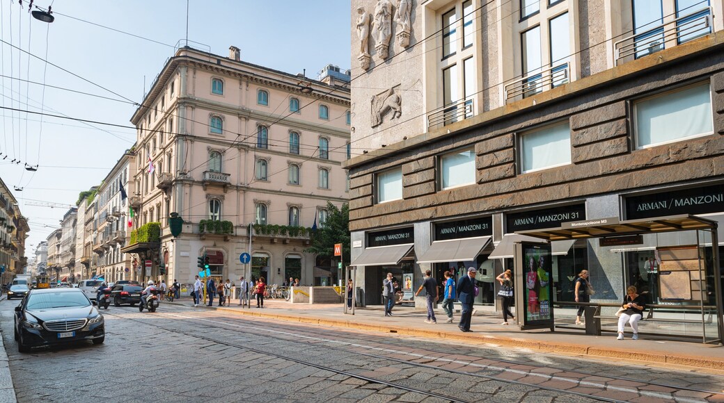 Armani Megastore which includes a city