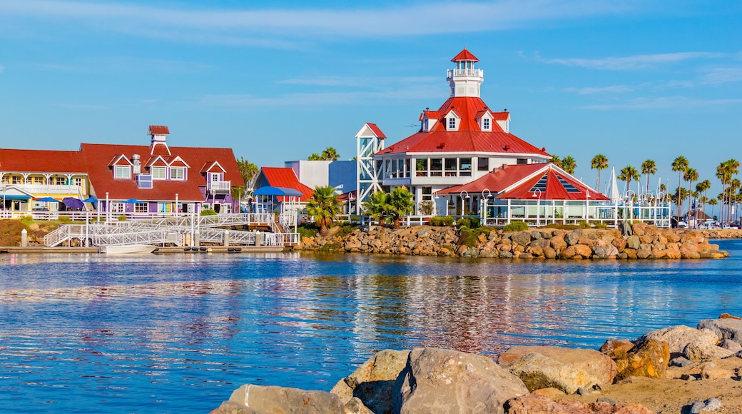 Rainbow Harbor with Shoreline Village at Long Beach , CA