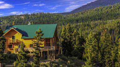 The Martin Lodge available for rent. Located in the middle of the Granite Mtn range in Western Montana.