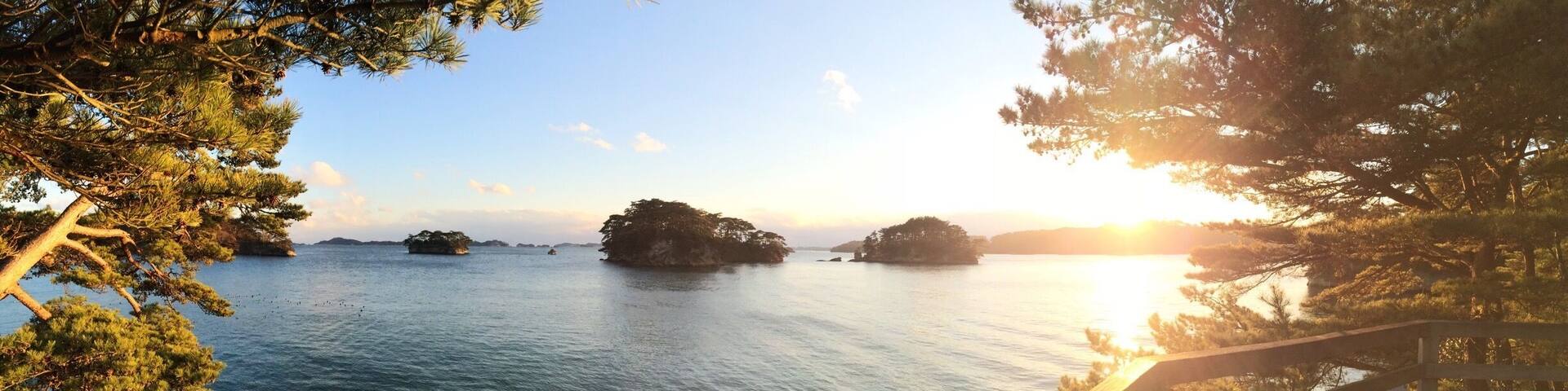 Matsushima Bay near Sendai, Japan.