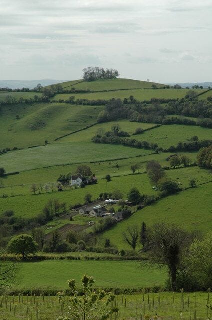 Kelston Round Hill from Lansdown Kelston Round Hill (sometimes known locally as Kelston Tump) forms a skyline landmark from all round the Avon valley between Bath and Bristol. Foxhall Farm nestles below.