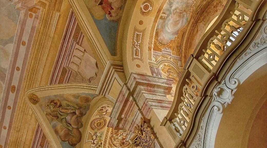 July 2015
Church of Our Lady of Sorrows, Krnov, Czech republic
The wonderful baroque interior of pilgrimage Church of Our Lady of Sorrows in Krnov town near the border of Czech republic and Poland. The Catholic church was built in 1722-28 on the Cvilín hill over the town and it is used by the order of Conventual Franciscans or Minorites. The frescoes were made by painter František Eckstein.