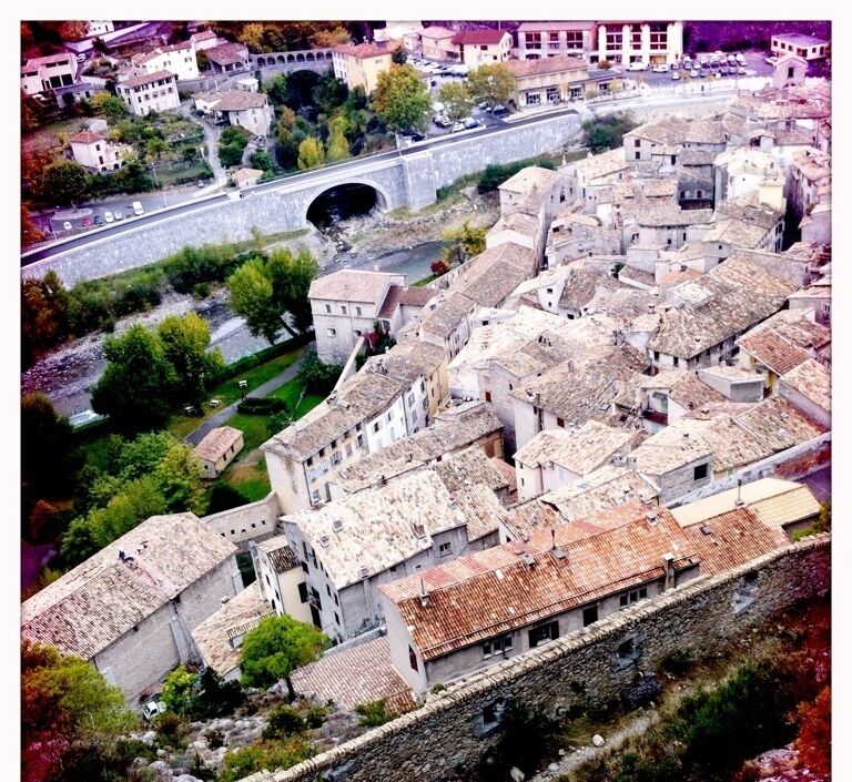 Looking down onto Entreveaux