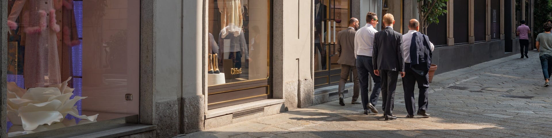 Via Montenapoleone Fashion District which includes street scenes