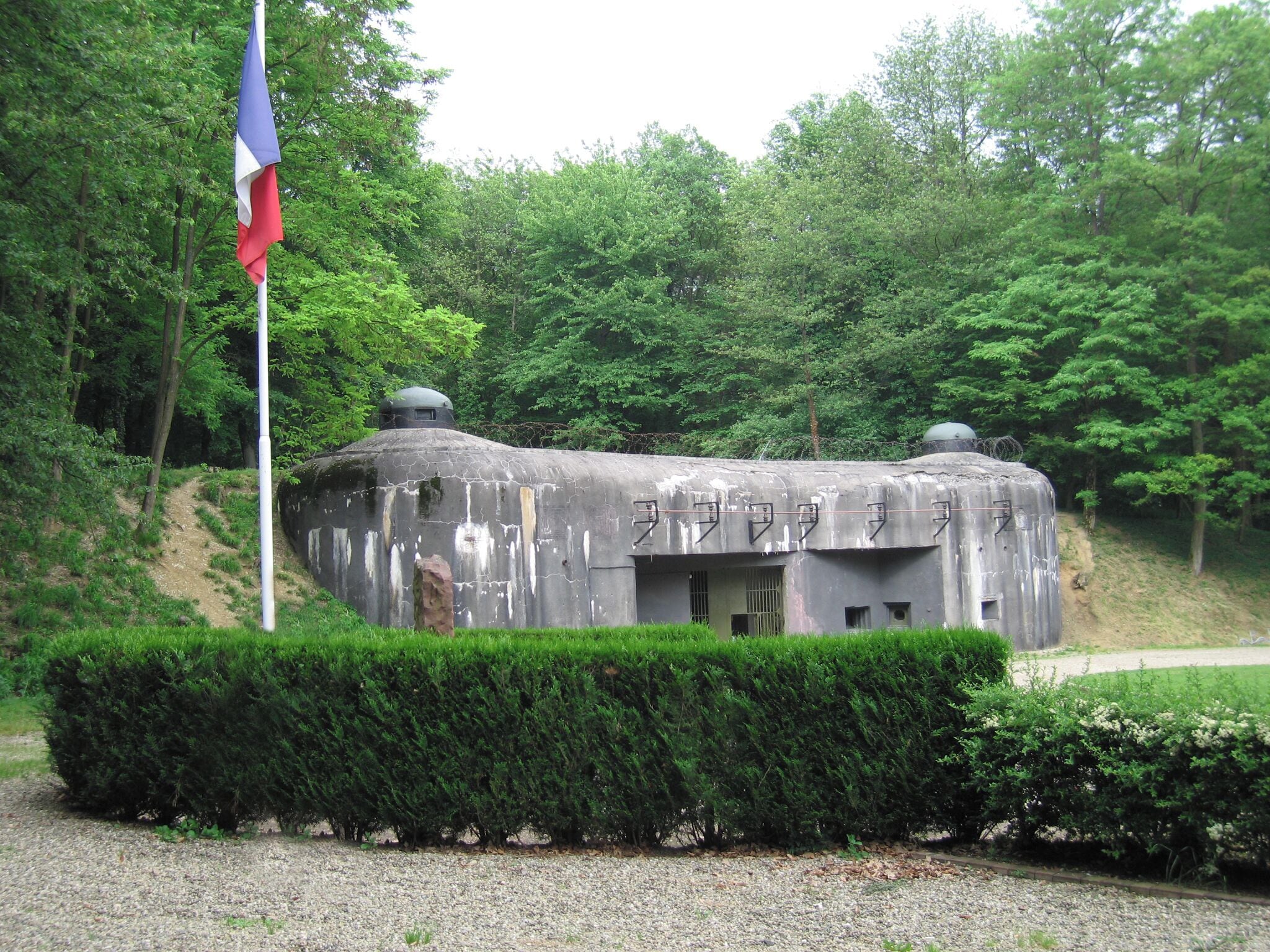 The amunitions entrance to Ouvrage Schoenenbourg along the Maginot Line in Alsace.
