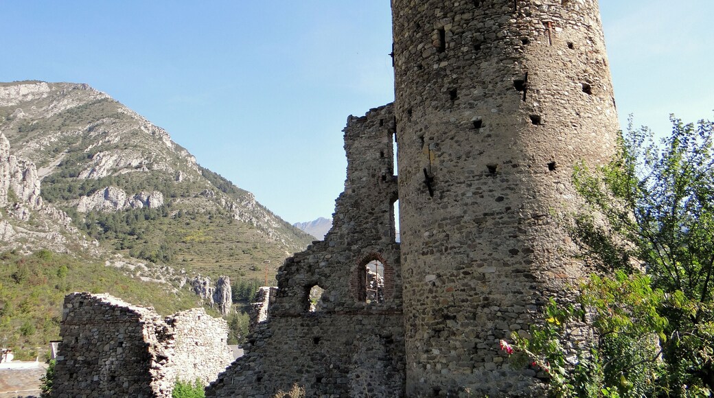 Chùteau des Seigneurs de la Brigue - La tour et le cÎté ouest