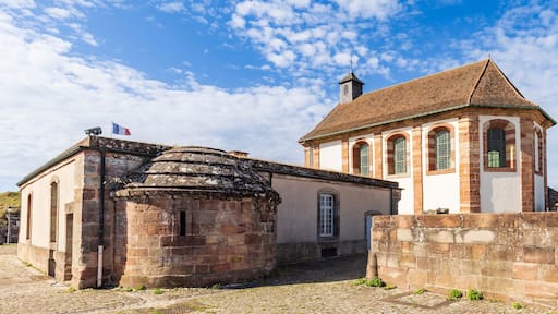 View of little church Citadel of Bitche a fortress in Moselle area in France