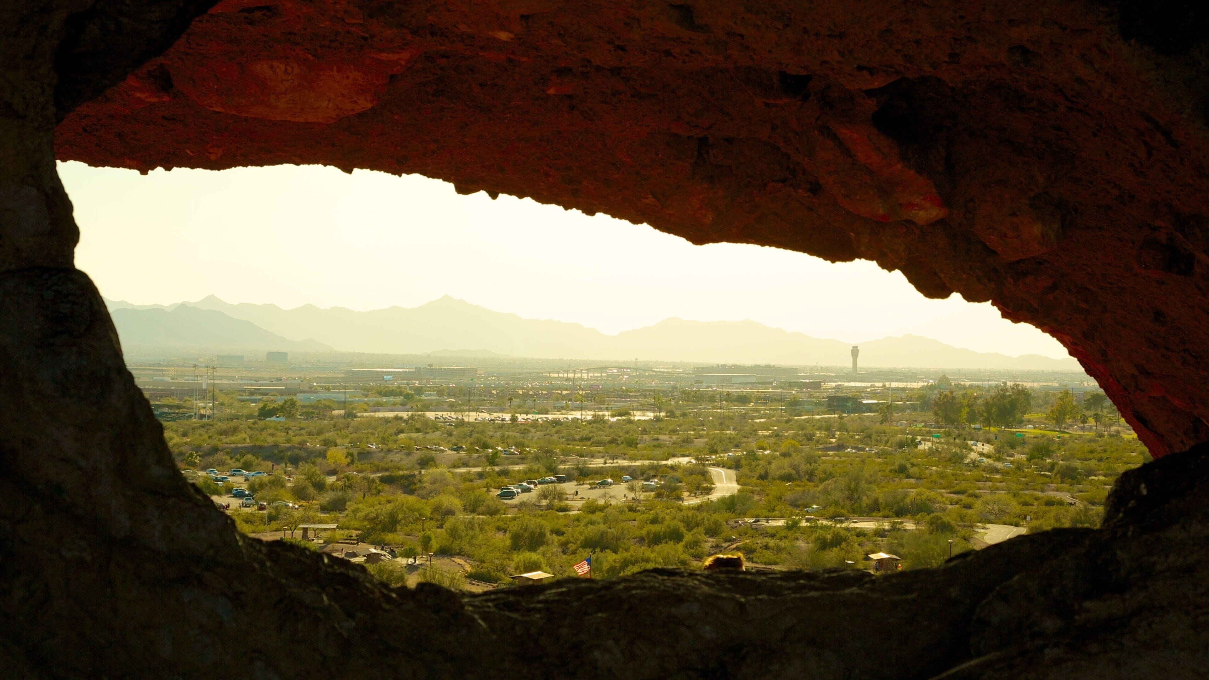 Hole in the Rock featuring desert views and landscape views