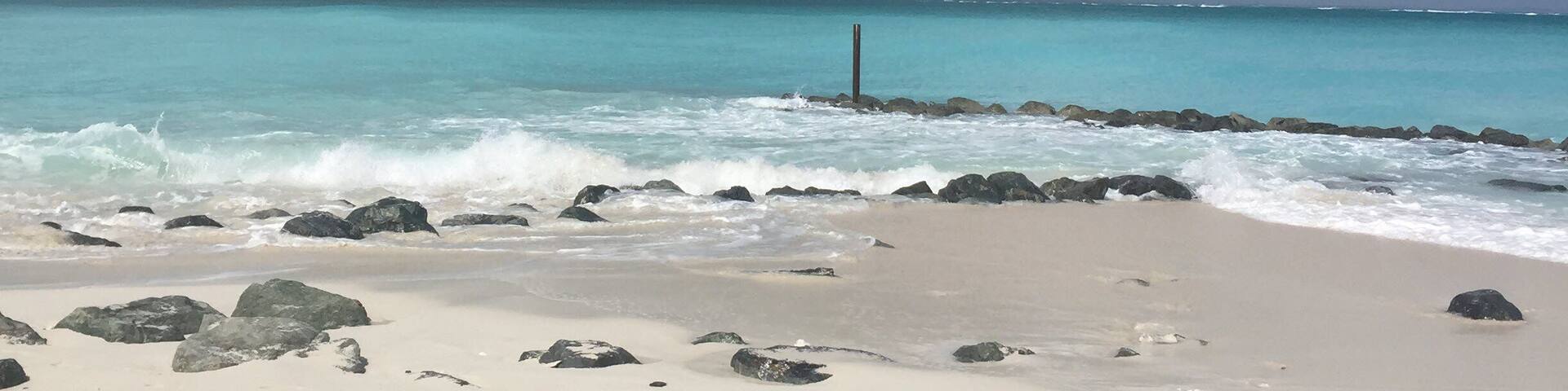Caption---- Pelican beach, Providenciales, Turks and Caicos, BVI