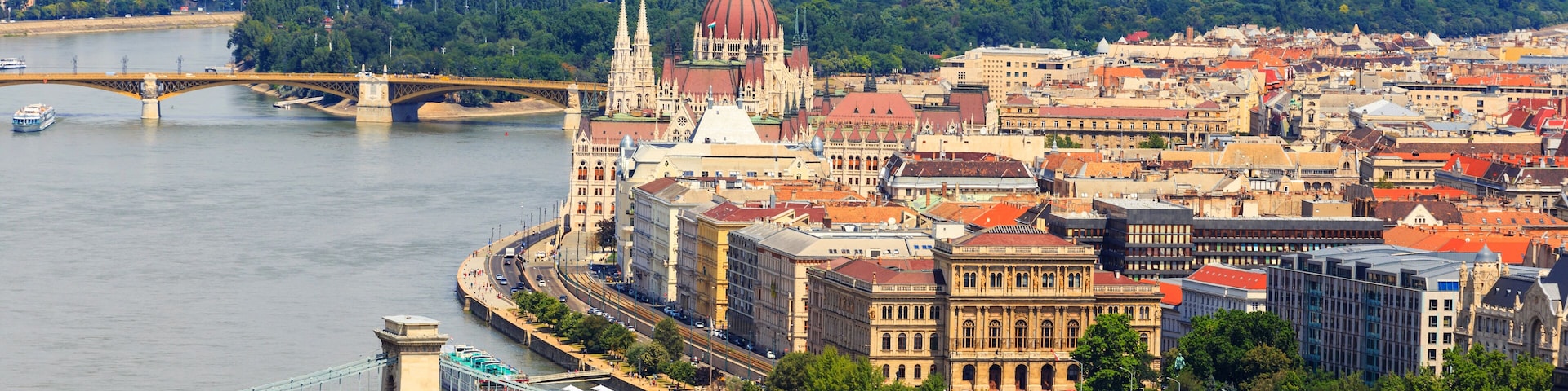 Budapest and Danube river panoramic view, Hungary, Europe