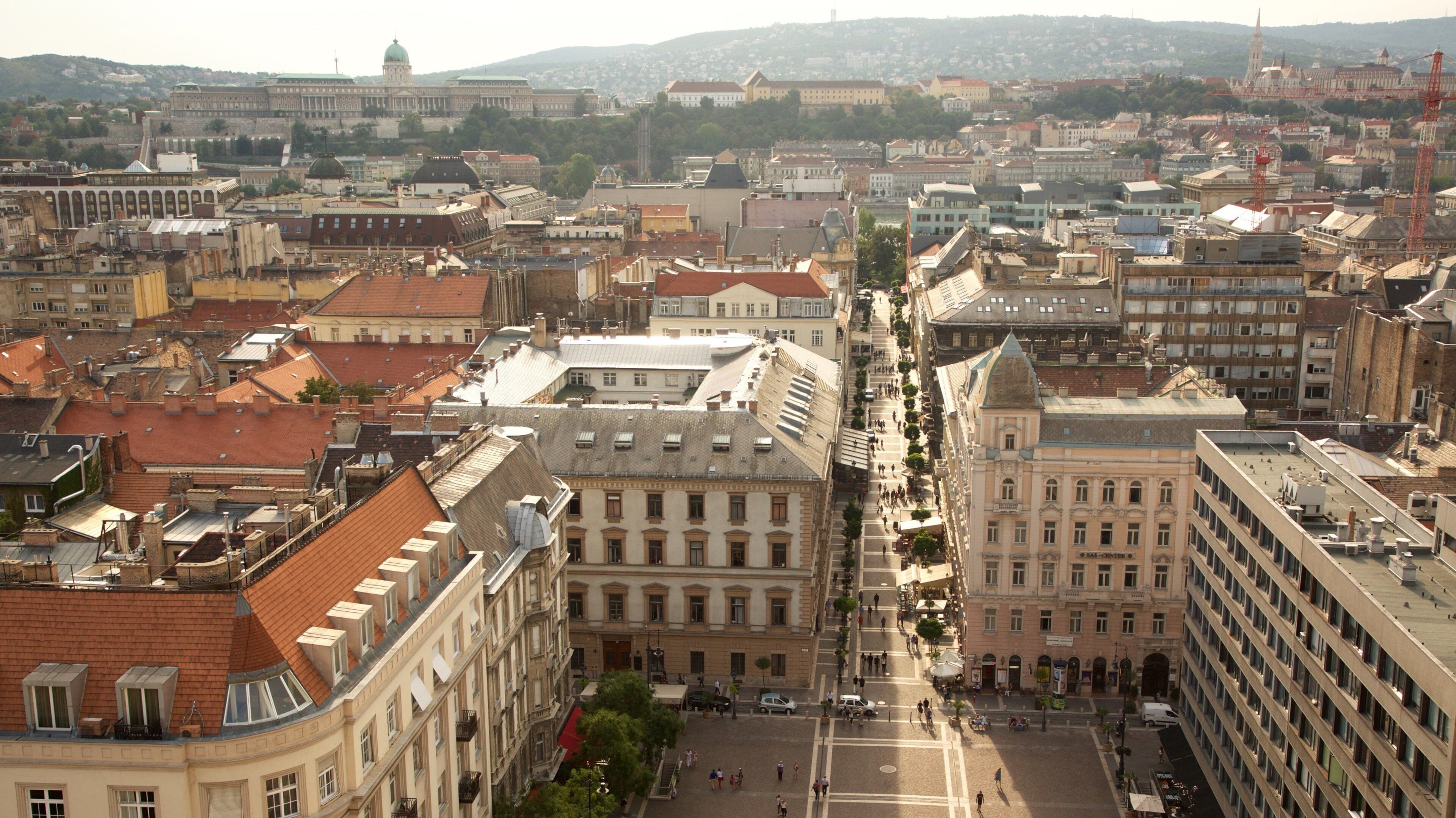 Budapest City Centre showing a city and street scenes