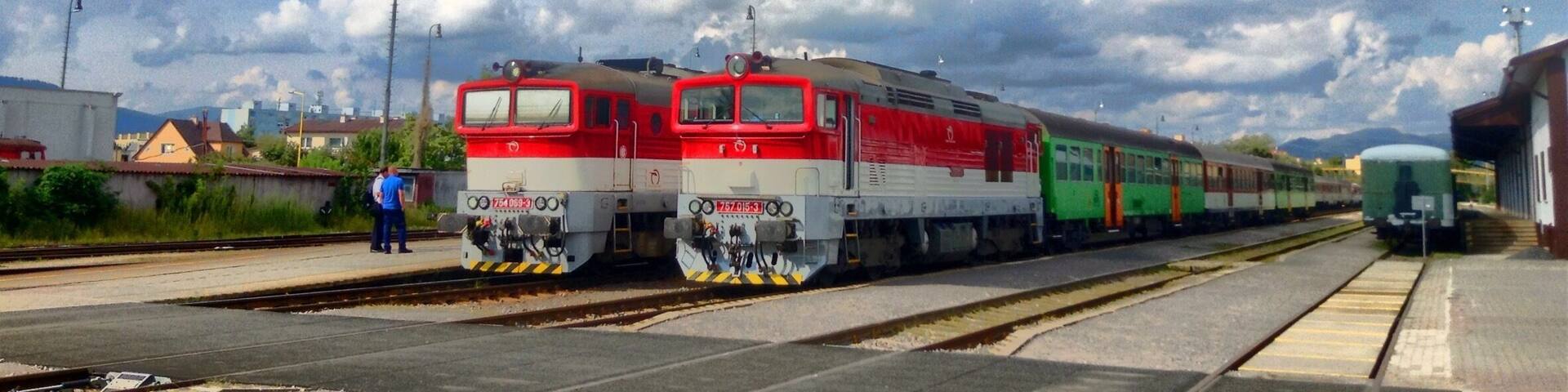 Train station at Prievidza.
There are direct connections to Bratislava, which many people use to visit both the castle and the zoo in Bojnice.