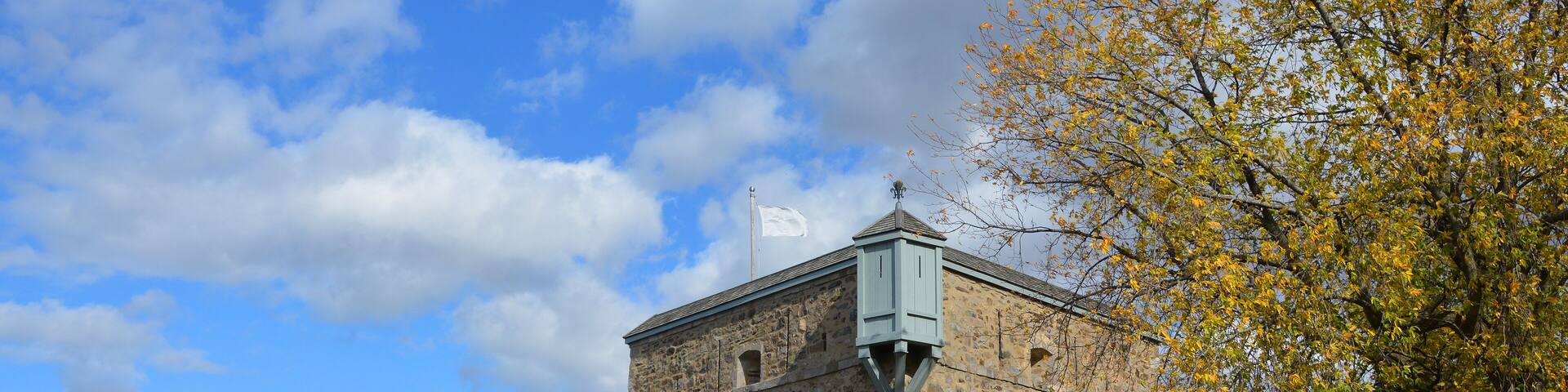 CHAMBLY QUEBEC CANADA 10 19 2016: Fort Chambly is a historic fort in Chambly, Monteregie, La Vallee-du-Richelieu Regional County, Municipality, Quebec. The fort is designated as a National Historic Si