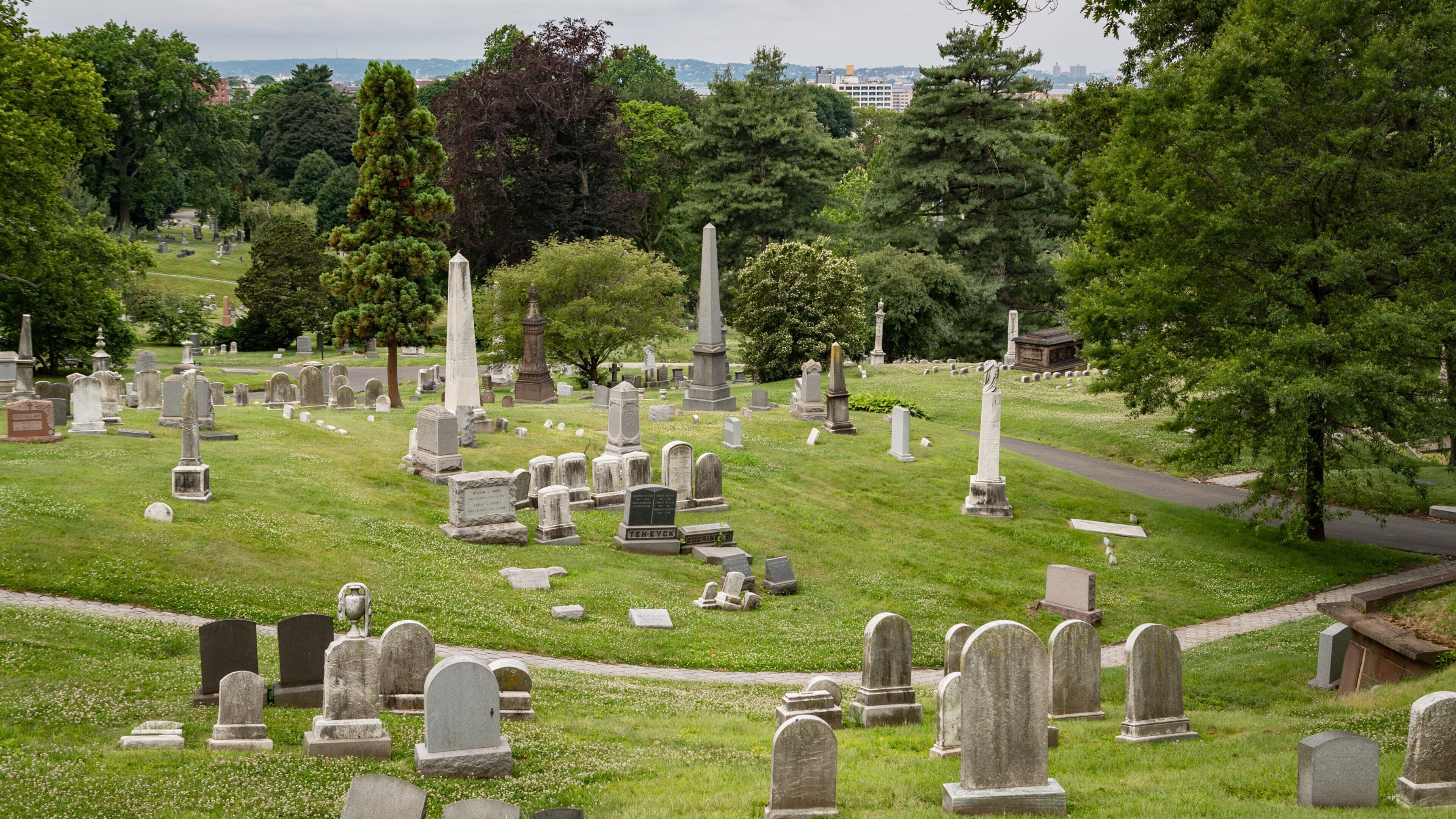 Green-Wood Cemetery showing a cemetery