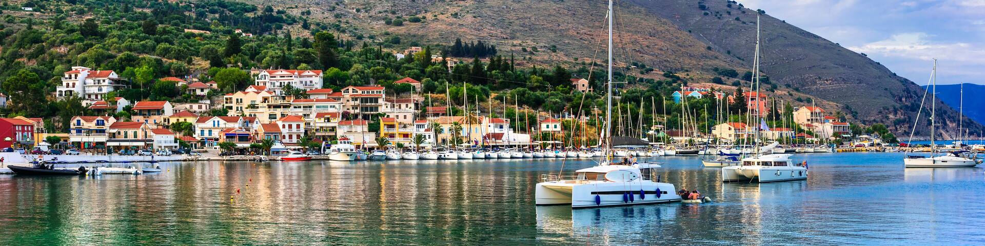 Beautiful places of Greece, Ionian Island Kefalonia. picturesque Agia Efimia village