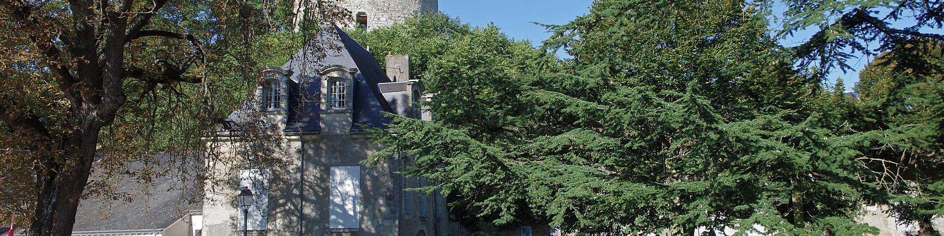 Château-Renault (Indre-et-Loire) Donjon de Château-Renault, XIIe siècle. Du Moyen-Age à la période classique, le site de Château-Renault passe aux mains de nombreux propriétaires : les comtes de Blois, la famille d’Orléans, les Dunois, les Longueville et la famille de Conti. Le domaine est érigé en marquisat au début du XVIIe siècle, sous la famille Rousselet*, dont le plus illustre représentant a été François-Louis Rousselet, vice-amiral de la marine royale et maréchal de France, et dont les armoiries ornent l’ancienne porte d’entrée du château. Au XVIIIe siècle le château devient la propriété du Comte Charles Henri d’Estaing* puis du comte Barrairon. Au XIXe siècle le site est la propriété de la famille Calmon*, qui en fait don en 1948 à la Ville de Château-Renault pour y établir l’hôtel de ville (1962). Selon la « Chronique de Tours », c’est Renaud, petit fils du premier seigneur des lieux -Guicher de Château-Gontier-, qui donna son nom à Château-Renault (castrum Reginaldi) au début du XIe siècle*. Vingt-quatre ans plus tard, le comte d’Anjou Geoffroy Martel*, victorieux à la bataille de Nouy* (août 1044), prend possession de Château-Renault et confie la place à Renaud II de Château-Gontier*. Entre 1064 et 1073, Guicher II, seigneur «héréditaire» récupère son château. Après 1151, au décès de Renaud IV, sa fille Sybille qui est aussi arrière petite fille de Guicher II, épouse Josselin d’Auneau. Mais, elle était promise au fils de Sulpice II d’Amboise. Sulpice décide de se venger et pille et incendie la place. En seconde noce, Sybille épouse Thibaut V le Bon (comte de Champagne, de Blois et de Chartres) et fait ainsi entrer Château-Renault dans la maison de Blois. Vers le milieu du XIIe siècle (entre 1151 et 1163), Thibaut V fait bâtir le donjon que nous connaissons aujourd’hui. En 1226, par son mariage avec Hugues de Châtillon, Marie, fille de Marguerite (comtesse de Blois et de Châteaudun), fait entrer Château-Renault dans cette famille. Hugues de Châtillon devient ainsi seigneur de Château-Renault. Les Châtillons vont conserver la place jusqu’à la fin du XIVe siècle en y effectuant quelques modernisations. Le châtelet d’entrée (fin XIVe siècle) est le principal vestige de ces travaux. La seigneurie est vendue à Louis de France, frère du roi Chrles VI, en octobre 1391. Vers 1425, la place forte, est occupée par les Anglais qui y disposent d’une forte garnison. Â la fin du conflit franco-anglais (mars 1449), Jean d’Orléans, comte de Dunois et compagnon d’armes de Jeanne d’Arc, en fait l’acquisition. Durant les guerres de Religion (1589), le château, aux mains des protestants, mais presque entièrement démantelé, est mis en défense par son capitaine dénommé Sahuet, qui creuse un profond fossé. Cette simple défense fera rebrousser chemin au duc de Mayenne qui préférera marcher sur Tours. Les de Gondy, de Rousselet, d’Estaing, Calmon seront les familles propriétaires de Château-Renault du XVIe au XXe siècle (barons à partir de 1525 puis marquis à partir de 1620). (Voir Marcel Deyres : Le donjon de Château-Renault page 56 à 61 - Archéologia n° 62 - sept 1973) La famille Rousselet devient propriétaire du château et de la seigneurie de Château-Renault en 1618, et érige le domaine en marquisat en 1620. L’un de ses représentants les plus célèbres, François-Louis Rousselet, a exercé son activité militaire au sein de la marine royale française de Louis XIV, en 1661 comme enseigne de vaisseau, puis capitaine, chef d’escadre, lieutenant général des armées navales, et enfin vice-amiral du Levant. Par son mariage en 1746 avec Marie-Sophie de Rousselet, Charles-Henri d’Estaing prend le titre de marquis de Château-Renault. Il exerce une carrière dans l’armée en qualité de mousquetaire. En 1759, il demande à servir sur mer, et commence sa carrière de marin avec une expédition dans le golfe persique. Il est promu lieutenant général des armées navales et participe à des revues d’inspections dans les colonies françaises aux Antilles, puis commande la marine du port de Brest en qualité de Gouverneur. Le roi Louis XVI le fait vice-amiral en 1777, avant de le désigner en 1778 pour partir combattre l’armée anglaise durant la guerre d’indépendance américaine. Il devient Gouverneur de Touraine en 1785 puis est nommé général commandeur de la garde nationale de Versailles. Il obtient la nomination d’amiral, avant d’être cité comme témoin au procès de Marie-Antoinette, puis accusé de conspiration et condamné à mort en 1794. Originaire du Lot, la famille Calmon devient propriétaire du domaine et du château de Château-Renault au début du XIXe siècle. Ses représentants sont issus de la haute administration. D'après la chronique de Tours , Renault , petit fils de Guicher Ier., qui mourut vers l'an 1020 , donna son nom à la place qui n'était connue que sous le nom de Château ; mais la grosse tour cylindrique ou donjon dont on voit encore les ruines , au haut du coteau qui domine la vallée voisine , ne date que du XIIe. siècle , car l'histoire nous apprend que Sulpice d'Amboise mit le siège devant Château-Renault , l'emporta d'assaut et brûla tout , hormis l'église, vers le milieu du XIIe. siècle. Cette tour cylindrique est placée isolément sur une éminence conique ou motte dont les talus ont été consolidés par des murs construits avec soin. Elle était divisée en plusieurs étages ayant des cheminées. Les murs sont revêtus extérieurement en pierres bien cimentées , de moyen appareil ; on remarque , vers la partie supérieure , un rétrécissement très-sensible résultant du talus considérable ménagé dans l'élévation de l'édifice. On avait même, je crois, placé à l'intérieur quelques assises en surplomb dans la partie supérieure des murs , afin de diminuer le diamètre du toit ou peut-être de former une voûte. Le donjon de Château-Renault a été démantelé , l'ancienne (illisible) détruite ; on entre aujourd'hui par une large brèche (illisible) à peu près au tiers du cercle de la tour. L'enceinte du bayle a été défigurée en partie. Elle était assez vaste; la porte d'entrée qui existe encore n'est pas sans intérêt, mais je ne la crois pas du XIIe. siècle. (Histoire sommaire de l'architecture au Moyen-Âge par M. de Caumont - 1836) Geoffroy II Martel, fils de Foulques III Nerra et de Hildegarde, est né à Loches en 1005. Voulant prendre la tutelle de l'Anjou par anticipation, il entrera en guerre contre son père, Foulques Nerra, qui sera vainqueur. Geoffroy Martel devra attendre la mort de son père pour prendre possession d'une vaste région couverte de forteresses. Geoffroy Martel a été excommunié pour les désordres de sa vie privée mais surtout pour le soutien qu'il apportait à Béranger de Tours alors que celui-ci était en conflit avec la Papauté. Geoffroy poursuit la même politique que son père vis a vis des comtes de Blois : enlever Tours aux comtes de Blois et les chasser de Touraine La Bataille de Nouy (1044) s'inscrit dans la longue lutte entre les comtes de Blois et d'Anjou. En 1044, Thibault III, comte de Blois est fait prisonnier par le fils de Foulques Nerra, Geoffroy Martel, qui remporte une victoire à Nouy (près de Saint-Martin-le-Beau). Pour retrouver la liberté, Thibault doit abandonner définitivement la Touraine aux Comtes d'Anjou. Renaud II est cité, comme son frère, dans la charte de Saumur. L'un et l'autre s'attachèrent aux comtes d'Anjou. Geoffroy Martel, comte d'Anjou, après la conquête de la Touraine, dépouilla plusieurs de ses principaux vassaux de cette contrée. En particulier il dépouilla Guicher, possesseur d'un château et d'un domaine qu'il confisqua et céda à Renaud en 1044. Renauld II imposa son nom au domaine et au château : "Castrum quod ejusdem nomine vocatur Castrum Renaldi". Il le garda jusqu'en 1066, époque où Guicher rentra en possession de son bien. En cette même année 1066, Renaud II laissa Château-Renaud pour se fixer définitivement à Château-Gontier. Pas pour longtemps. Le mercredi Saint 4 avril 1067, Renaud II de Chateau-Gontier, Geoffroy de Preuilly, Robert le Bourguignon, et Girard de Montreuil-Bellay, pénètrent dans Angers. Ils s'emparent de Geoffroy le Barbu (neveu de Geoffroy Martel et frère de Foulques le Réchin. Les deux frères se disputent les possessions de leur oncle) pour le compte de Foulques le Réchin. Le lendemain, le jeudi Saint 5 avril, une terrible émeute de la population d'Angers, souleva la ville. Foulque Réchin ne put, ou ne voulut protéger ses affidés de la colère populaire, et Renaud II de Chateau-Gontier, Geoffroy de Preuilly, Robert le Bourguignon, et Girard de Montreuil-Bellay furent massacrés. Voir : www.richesheures.net/epoque-6-15/chateau/37chat-renault-h... www.ville-chateau-renault.fr/Les-personnages-celebres.html