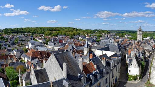 Ville de Loches, Indre-et-Loire, région Centre-Val de Loire , France