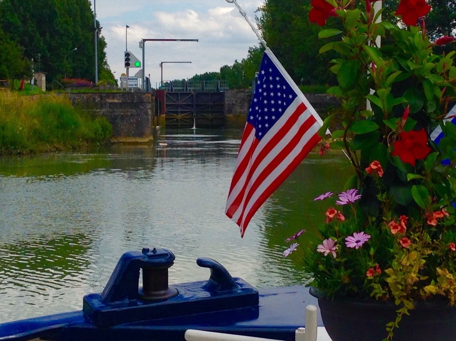 Locks on the Marne in France...