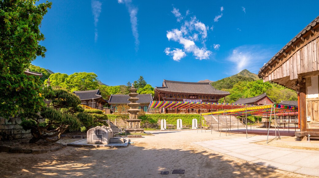 Landscape of Hwaeomsa Temple, An ancient Korean Buddhist temple in Jirisan National Park.