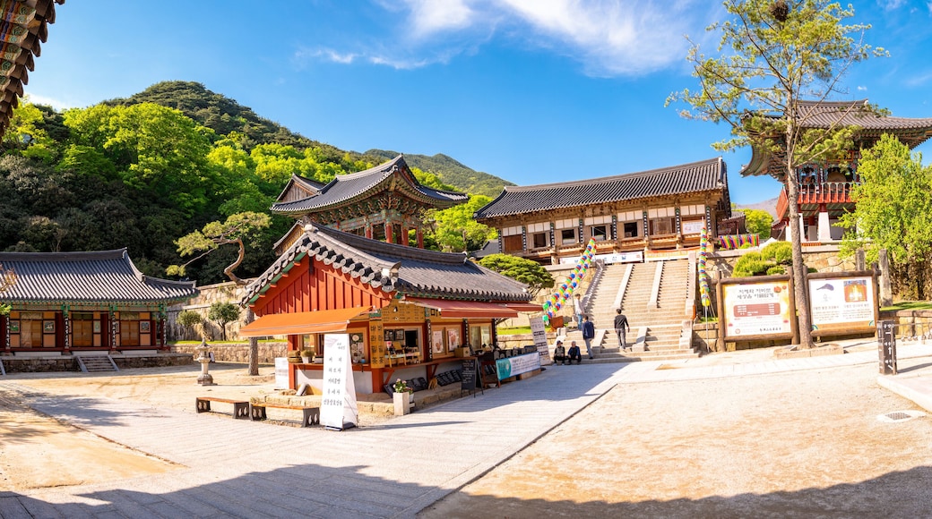 Landscape of Hwaeomsa Temple, An ancient Korean Buddhist temple in Jirisan National Park.
